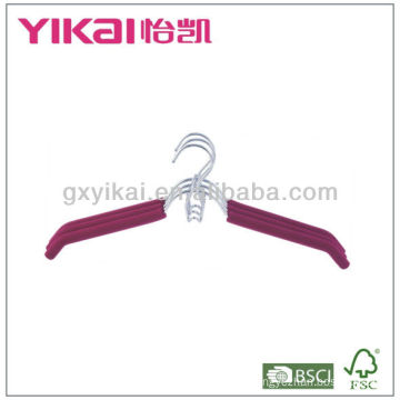 Set of 3pcs EVA foam coated metal shirt hangers with space saving hook